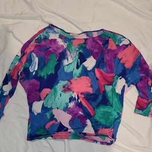 White Birch Multicolor Abstract Women's Blouse
